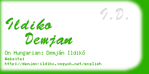 ildiko demjan business card