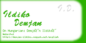 ildiko demjan business card